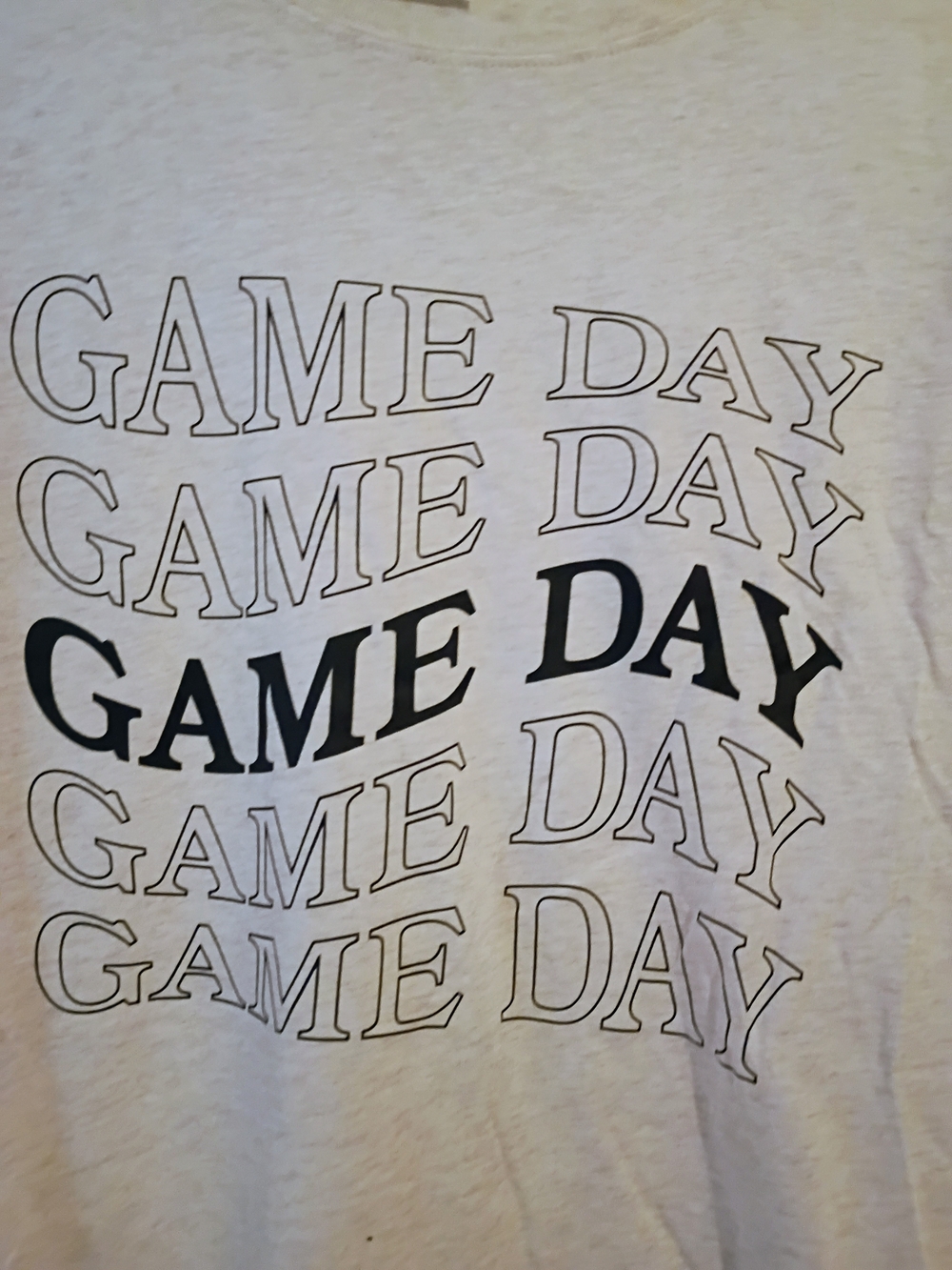PINK Victoria's Secret GAME DAY Repeat Logo Tee - White & Black